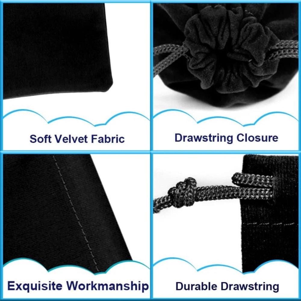 Black Velvet Bags - Picture 2 of 3